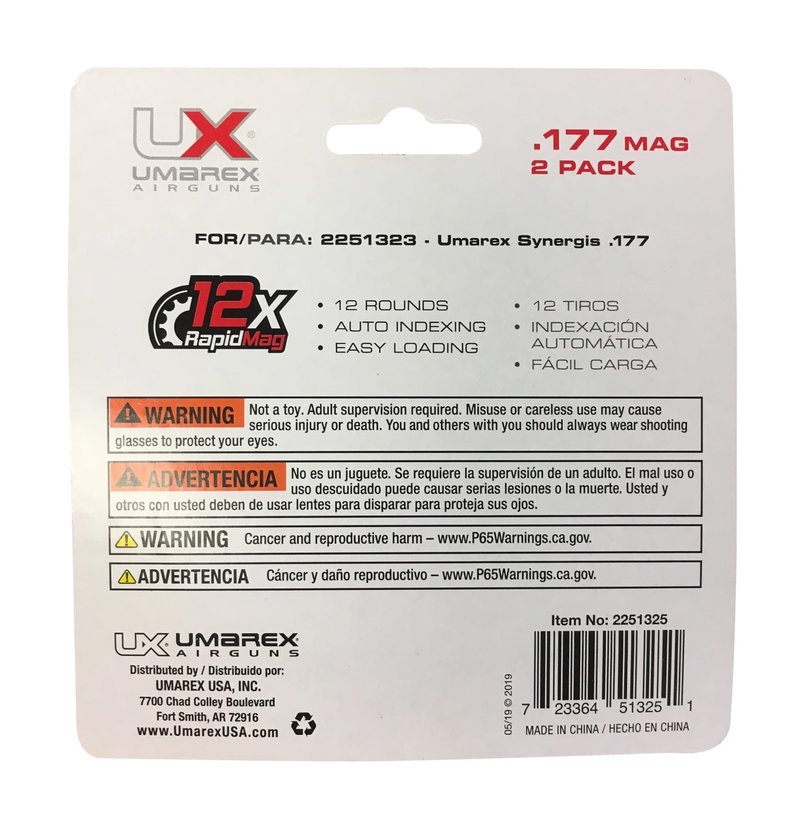 Umarex Synergis Pellet Gun Air Rifle RapidMag Rotary 12-Rounds Magazines, 2 Pack (Mag Only)