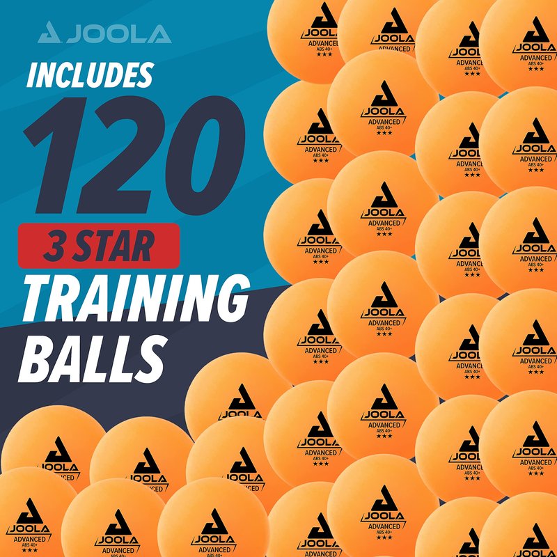 JOOLA Training 3 Star Table Tennis Balls 12, 60, or 120 Count - 40+mm Regulation Bulk Ping Pong Balls for Competition and Recreational Play - Fun as a Cat Toy - Indoor & Outdoor Compatible(Pack of 9)