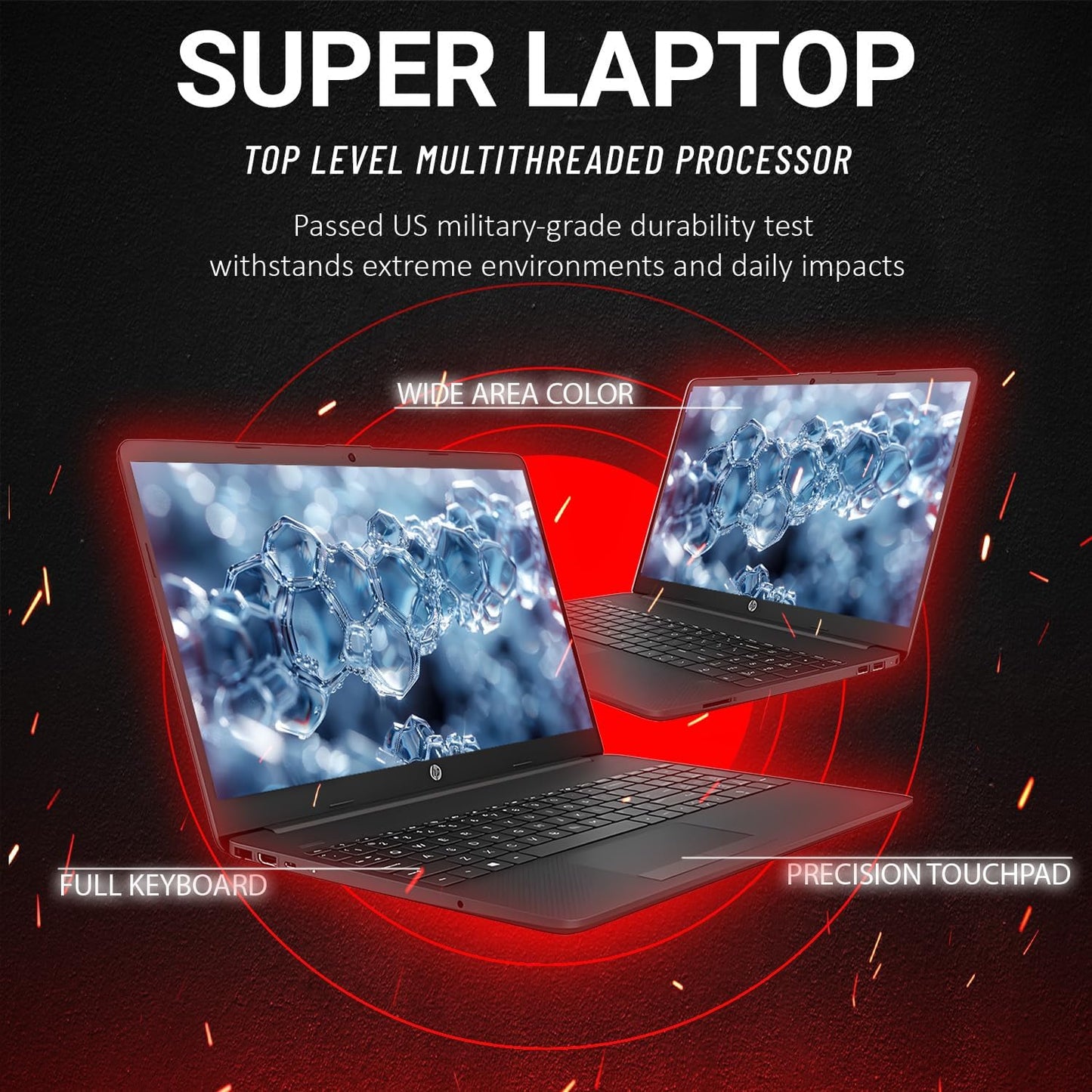 HP 15.6'' Business and Student Laptop Included with Microsoft Office, Intel Powerful Processor, 16GB RAM, 1TB SSD, Ultra Quiet Design, Long Battery Life, Wi-Fi 6, Bluetooth 5, Windows 11 Pro, WOWPC