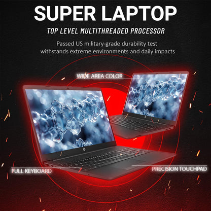 HP 15.6'' Business and Student Laptop Included with Microsoft Office, Intel Powerful Processor, 16GB RAM, 1TB SSD, Ultra Quiet Design, Long Battery Life, Wi-Fi 6, Bluetooth 5, Windows 11 Pro, WOWPC