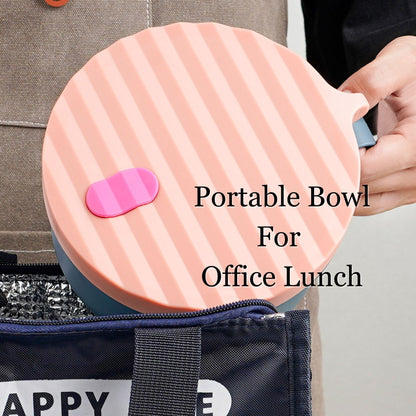 AI LOVE PEACE Ramen Bowl, 40 oz Microwaveable Noodle Cooker for Ramen, Pho, Soup, and Pasta, Dishwasher Safe and Portable, Ideal for Home, Office, Dorm, or Gift (Pink)