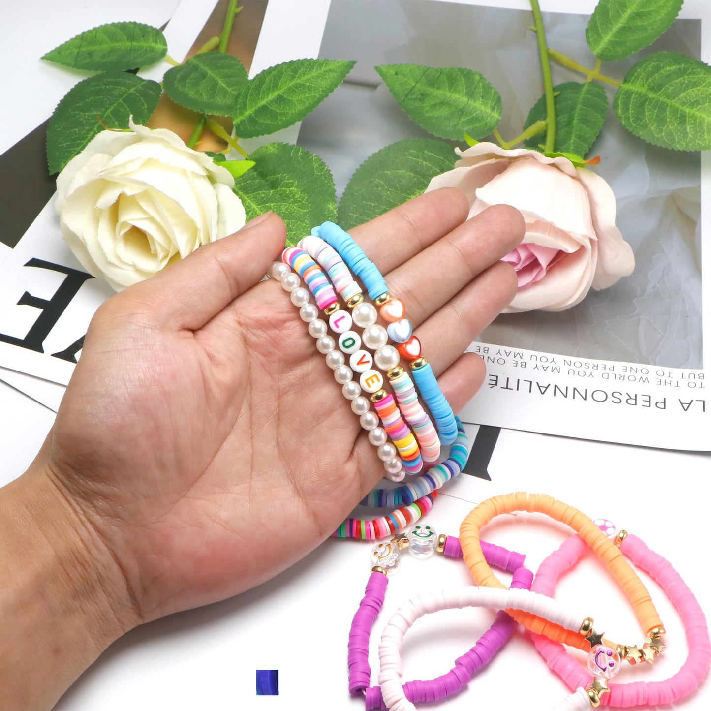 CHENSILAIYI 10pcs Friendship Bracelets for Teen Girls & Women: Beaded, Preppy, Beach Styles - Ideal Gifts