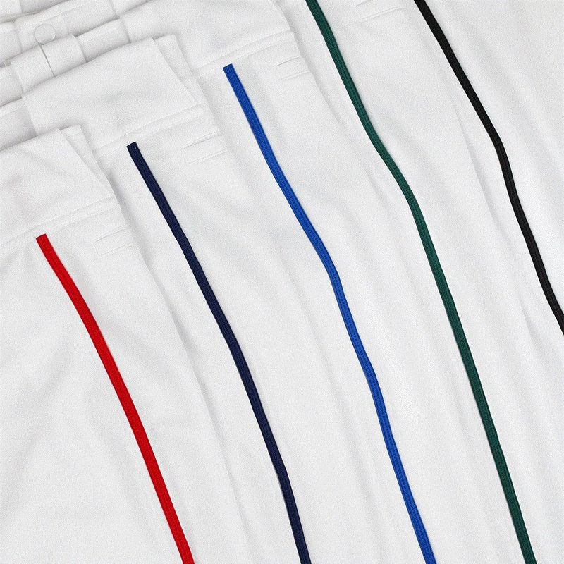 SSK Showcase Collection Flex Bottom Adult Baseball Pants | Adult Sizes Solid & Piped (US, Alpha, Medium, Regular, Regular, Grey/Forest)