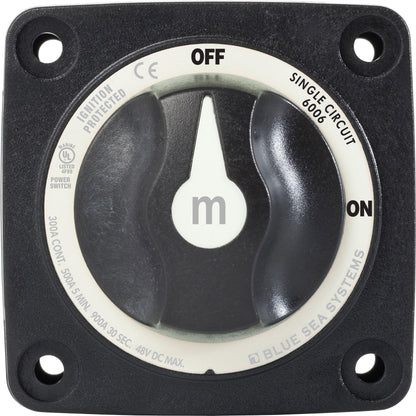 Blue Sea Systems m-Series Mini On-Off Battery Switch with Knob, Black