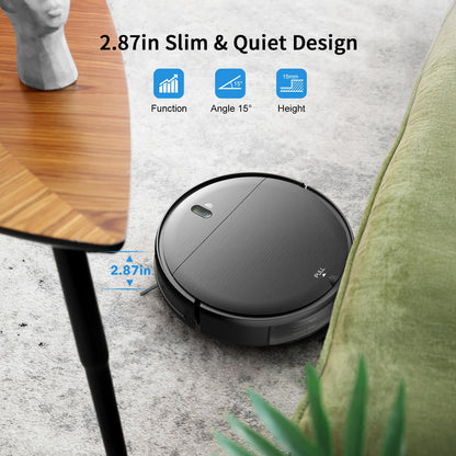 MAMNV Robot Vacuum and Mop,2 in 1 for Carpet & Hard Floor,Robotic Vacuum Cleaner with Alexa/Voice/App,Powerful & Quiet for Pet Hair,Slim 2.87",Self-Charging & Zigzag Path Cleaning