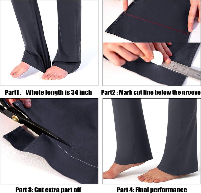 Women's High Waist Yoga Pants - Flare Leggings with Pockets | Bootcut Casual Work Trousers