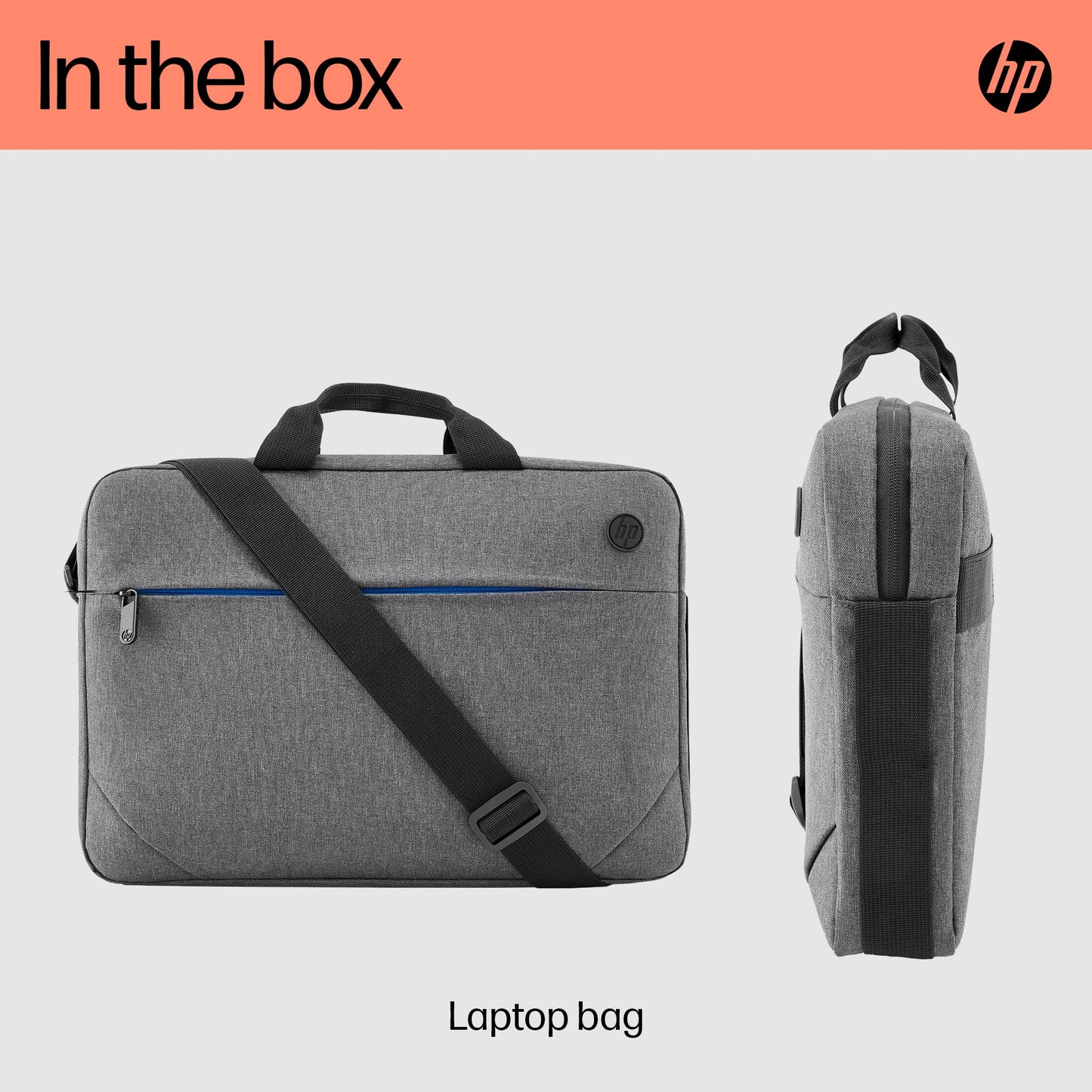 HP Prelude 15.6 inch Topload Laptop Bag, Slip On Padded Straps, Compatible With Laptops Up To 15.6 inch Including MacBook, HP Pavilion, Protect Your Tech With Water Resistance And Padded Construction