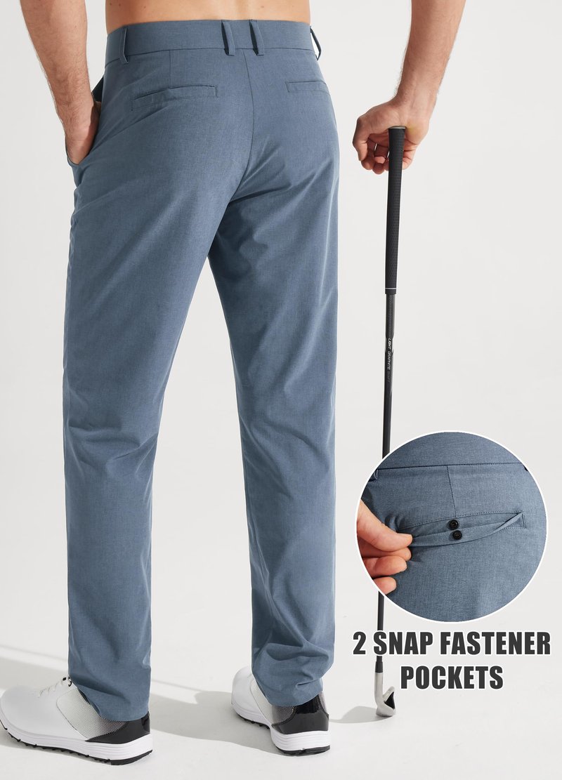 Libin Men's Pants 30" Comfy Business Casual Golf Pants Quick Dry Lightweight Fashion Outfits for Men Travel Vocation Dress Work Water Resistant, Ice Blue, 38W x 30L