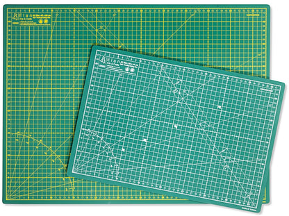 Elan A3 Cutting Mat Green, 5-Ply Hobby Board for Crafts 44X30 CM, Self Healing Cutting Mat A3, Recycled PVC Craft Board for Sewing & Quilting