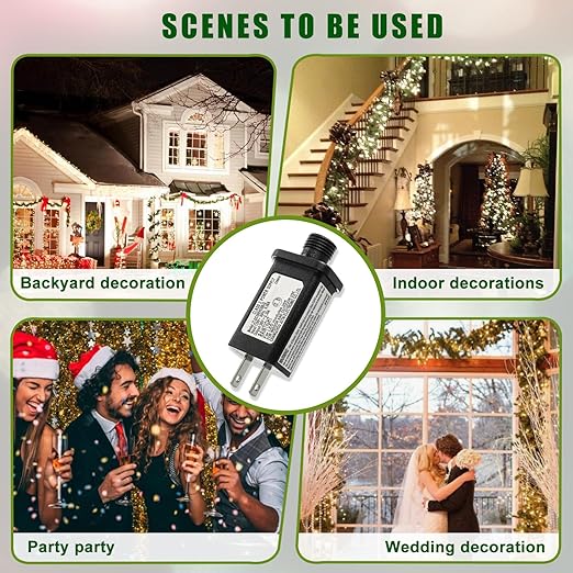 30V 9W LED Transformer Replacement Class 2 Power Supply for Christmas String Light Inflatable Decorations LED Controller IP44 Waterproof Low Voltage