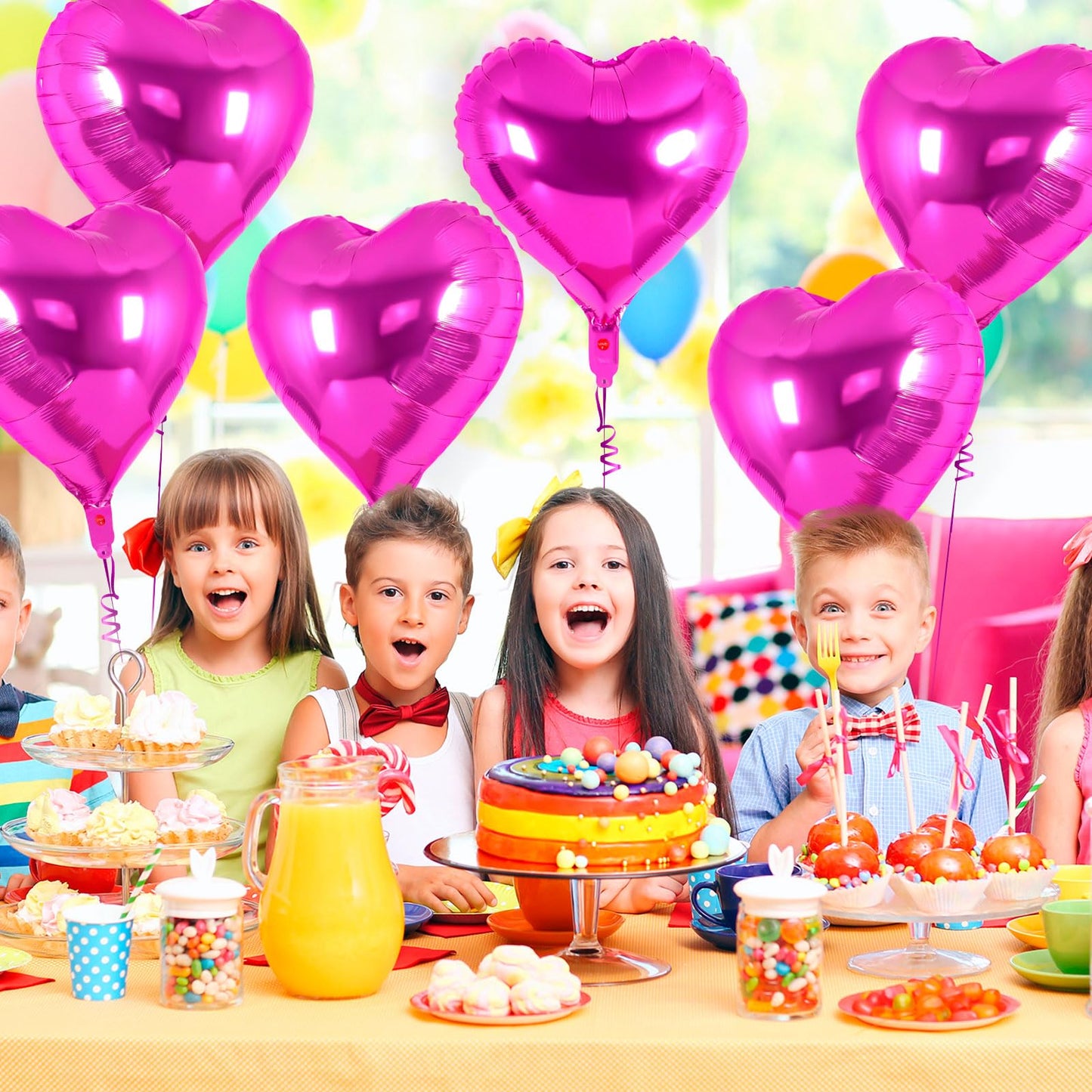 12 Pcs Red Heart Balloons,18 Inch Heart Foil Balloons Love Balloon Valentine Balloon for Birthday Party Wedding Engagement Party Baby Shower Valentine Day Decorations (red)