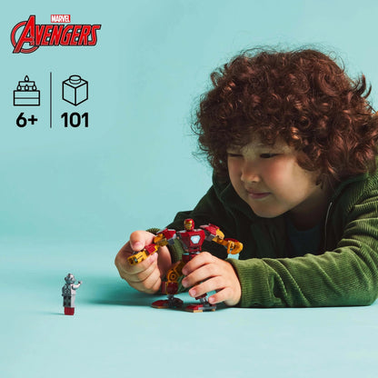LEGO Marvel Iron Man Mech vs. Ultron - Buildable Super Hero Toy with 2 Minifigures - Build-and-Play Figure Set - Avengers Birthday Gift for 6 Plus Year Old Boys & Girls 76307
