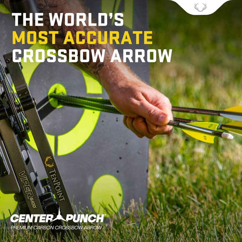 TenPoint EVO-X CenterPunch Carbon Arrows, 20", w/ Alpha-Nocks .001", color may vary.