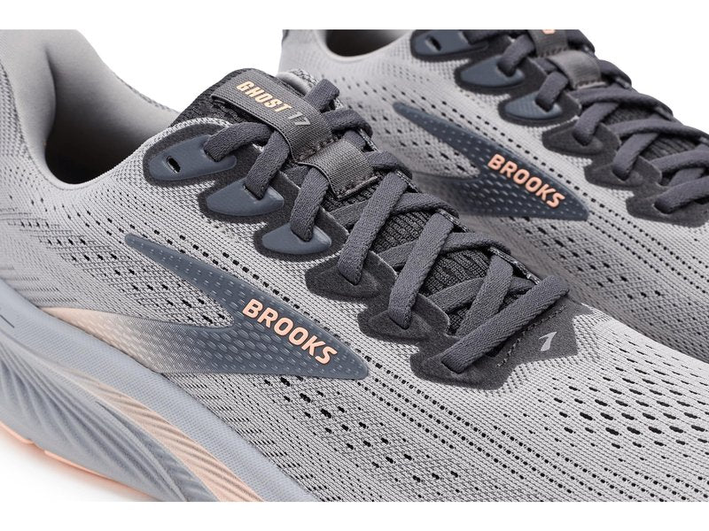 Brooks Women's Ghost 17 Alloy/Blackened Pearl/Peach 6.5 Medium