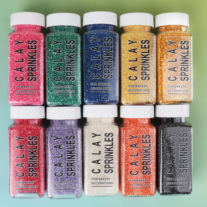 Black Sanding Sugar Sprinkles, 4.6 oz Edible Sparkling Sugar Crystals for Baking Topping, Cupcakes, Cookies, Ice Cream & Cake Decorating, Wedding Party Halloween Supplies