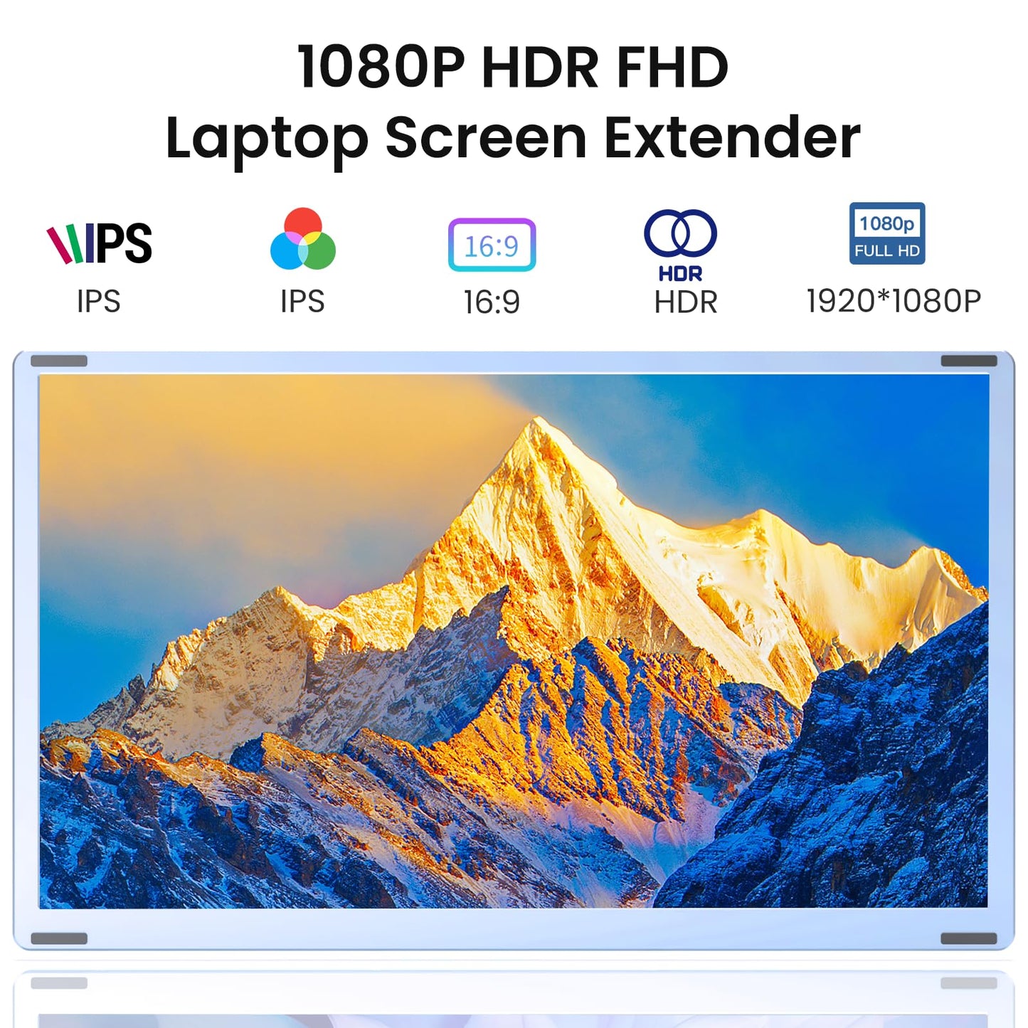 Redalf Laptop Screen Extender, 15.6" FHD 1080P Portable Monitor for Laptop, Detachable and Plug-Play Travel Monitor for 13-17.3" Laptops,Compatible for Mac/Wins/Dex/Chrome