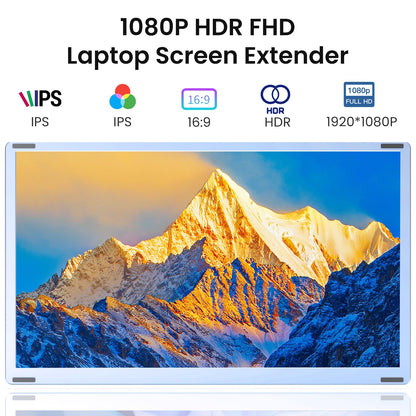 Redalf Laptop Screen Extender, 15.6" FHD 1080P Portable Monitor for Laptop, Detachable and Plug-Play Travel Monitor for 13-17.3" Laptops,Compatible for Mac/Wins/Dex/Chrome