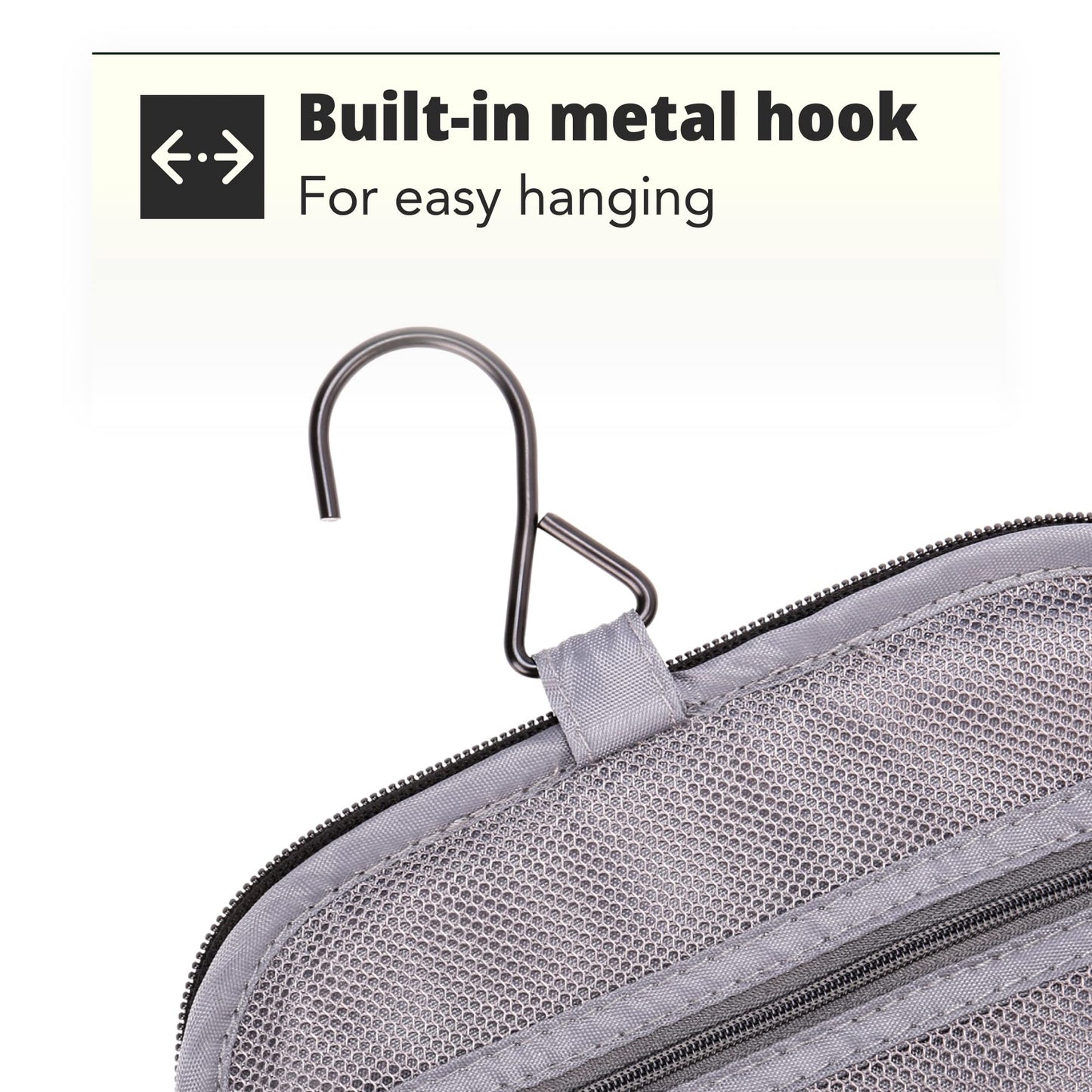 H&S Hanging Travel Toiletry Bag for Men & Women, Overnight Wash & Shaving Organiser, Gym Accessory, Men's Wash Bag