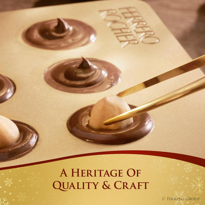Ferrero Collection, Premium Assorted, Hazelnut, Dark Chocolate and Coconut, 24 Count Holiday Gift Box, 9.1 oz