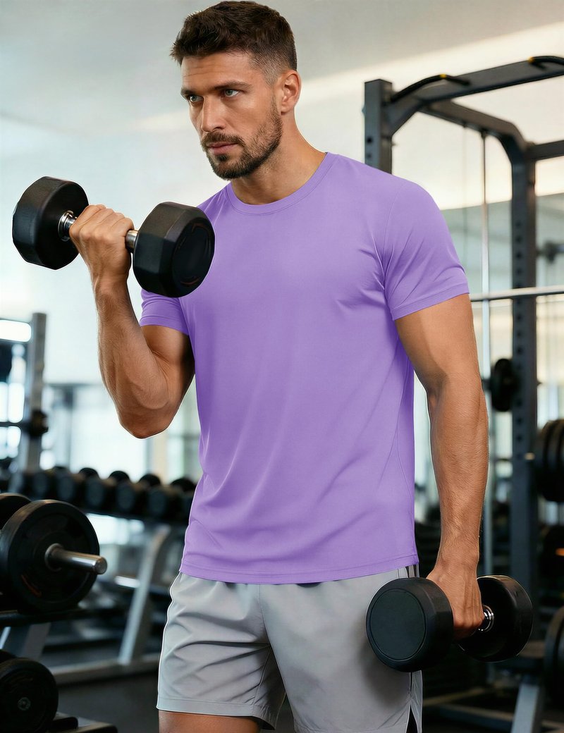 Mens Short Sleeve Shirts SPF 50+ Lightweight T-Shirt Sun Protection Rash Guards Shirts Gym Base Layer Shirts Running Shirts Active Shirts