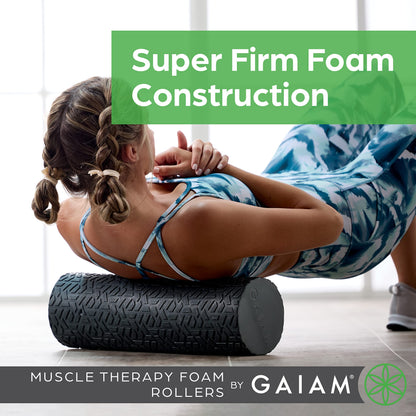 Gaiam Restore Foam Roller for Muscle Massage - Textured Muscle Massager for Stimulation, Total Body Pain Relief for Back, Neck, Foot, Calf, Leg, Arm - Deep Tissue Massager for Sore Muscles (18 Inches)