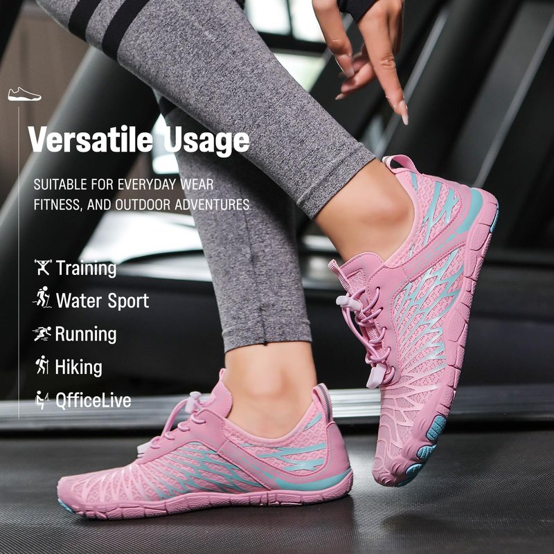 2026 New Barefoot Shoes for Women Mens,Hiking Barefoot Shoes Womens Footwear,Comfortable & Non-Slip Barefoot Vitality Shoe Women's Athletic Footwear,Wide Toe Box Water Shoe for Women Men Pink