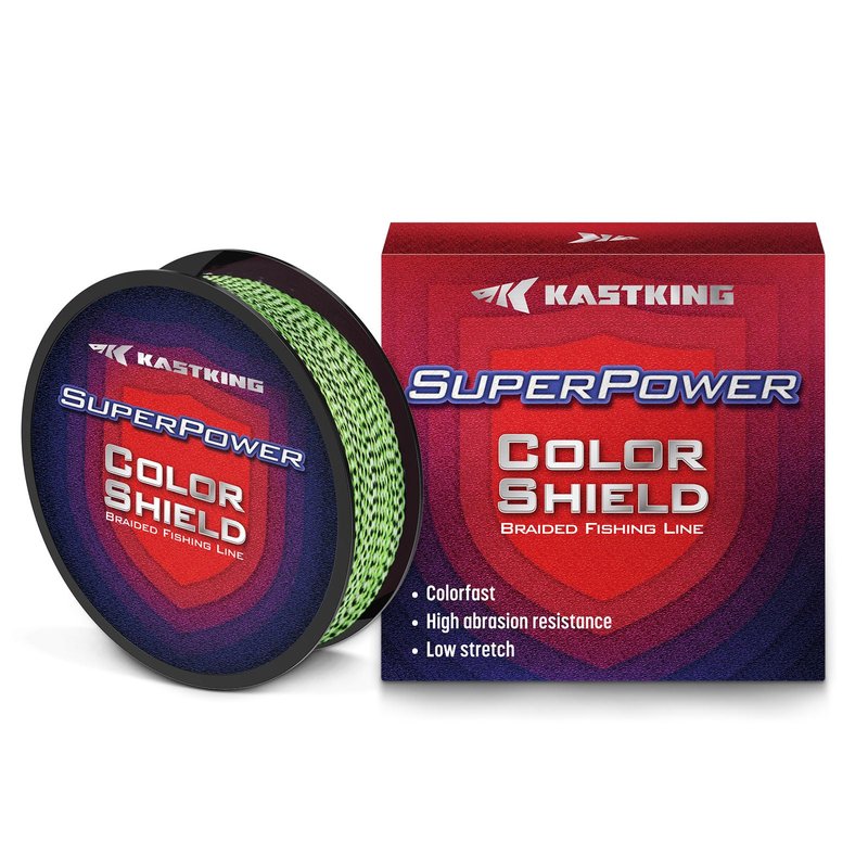 KastKing Superpower ColorShield Braided Fishing Line, Chameleon, 10LB, 300Yards, X4