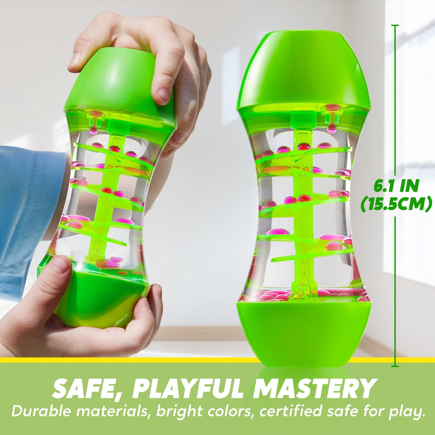 JOYIN 4-Pack Fidget Tubes for Kids, Sensory Tubes, Stress Relief Toy, Speech Therapy Materials, Calming Toys for Children with Autism, Calm Down Corner Supplies, Easter Presents for Toddlers