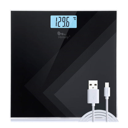 Digital Bathroom Scales USB Rechargeable, Weighing Scales for Body Weight with Weight Change Indication, Step-On Technology,High Precision,180kg/400lb/28stone Maximum Capacity