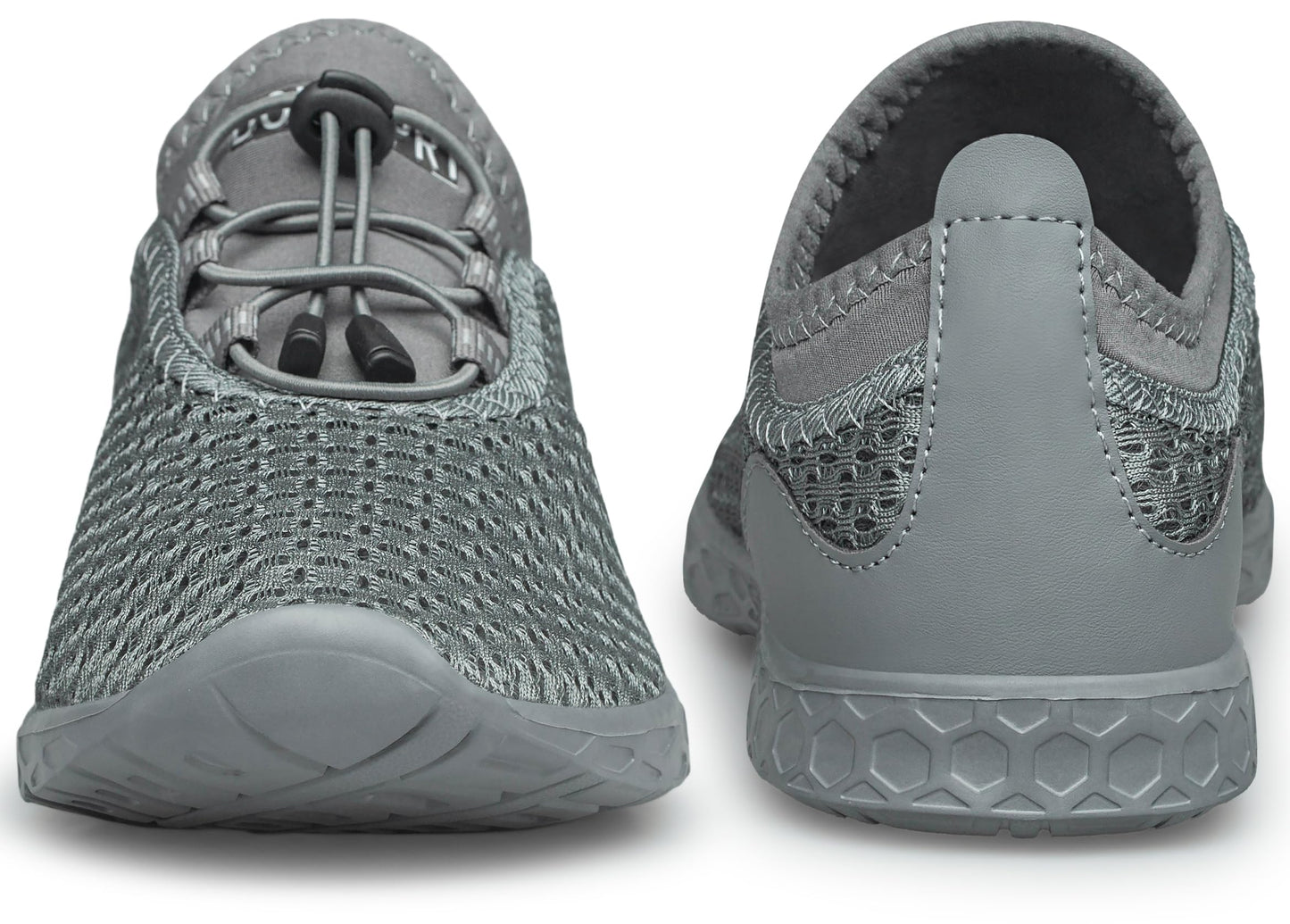 DOUSSPRT Men's Water Shoes Quick Drying Sports Aqua Shoes AllDarkgrey Size 8.5