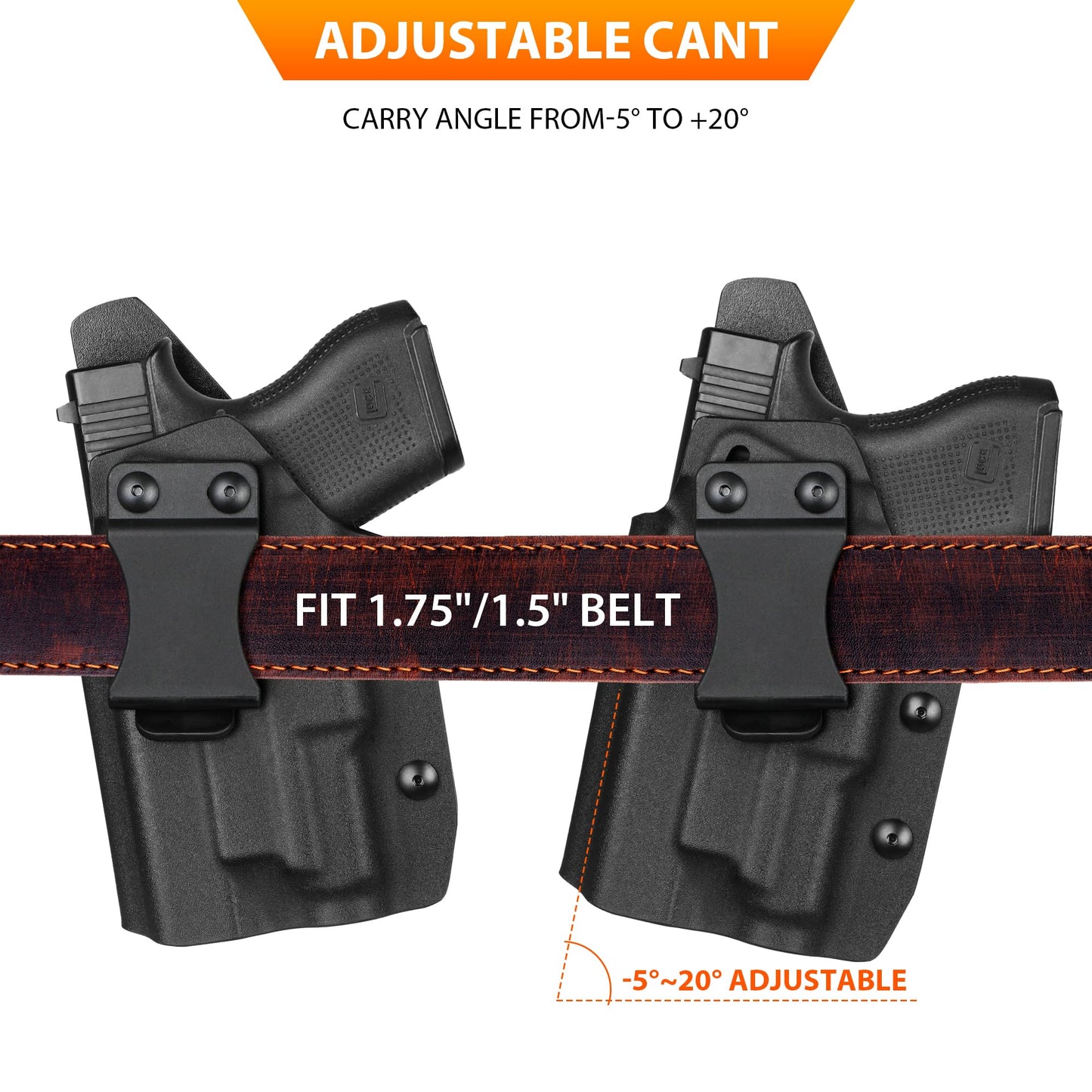 Glock 48 MOS TLR7 sub Holsters,IWB Kydex Holster for Glock 43X MOS,48 MOS with Streamlight TLR-7 Sub Flaslight,Optic Ready,Adj. Cant & Retention -Left Hand