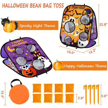 Halloween Games for Kids Party, Spooky Bean Bag Toss Halloween Party Games Favors Carnival Game for Kids Fall Festival Game s Outdoor Indoor School Classroom Trunk or Treat Gifts (1)