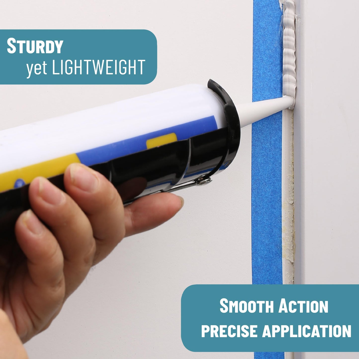 Bates- Caulking Gun, 10:1 Thrust Ratio, Blue, Caulking Tool Gun, Caulk Gun No Drip, Hand Caulking Guns, Silicone Gun, Caulking Gun Tool, No Drip Caulk Gun, Caulk Guns, Caulking Gun Dripless