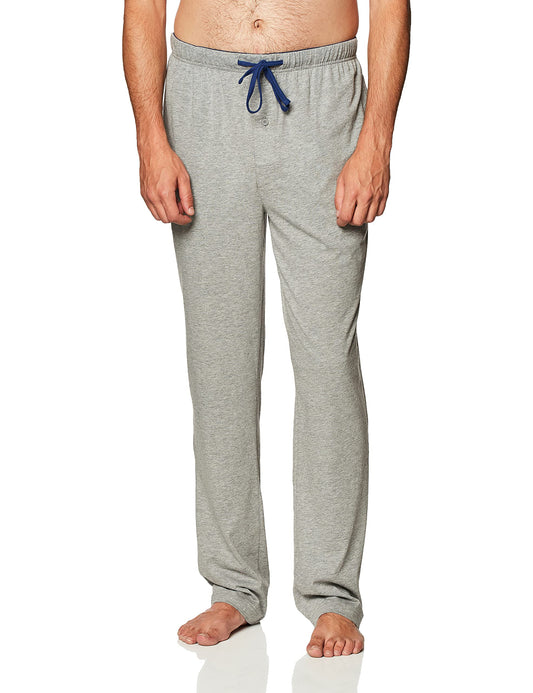 Hanes Solid Knit Sleep Pants With Drawstring and Pockets, Cotton Pajama Bottoms Comfortable Sleepwear, Grey, XX-Large