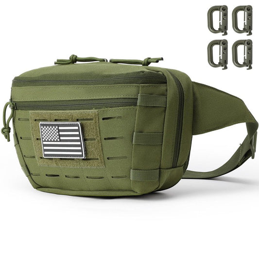 AUMENTAR Tactical Sling Bag, Fanny Pack,2in1,CCW & EDC Shoulder Bag with MOLLE & Pistol Holster - 1000D Adjustable Strap for Outdoor Carry Men & Women