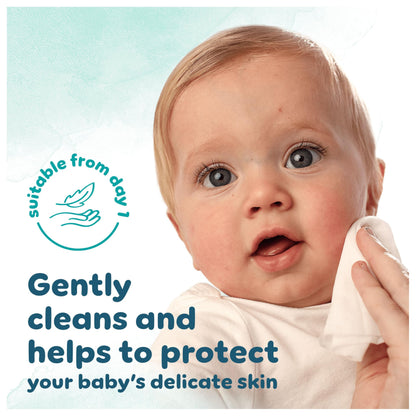Pampers Harmonie Aqua Baby Wipes Plastic Free 24 Packs of 48 Wipes, 1152 Baby Wet Wipes, Help restore natural skin pH, Delicate lotion with 99 percent water