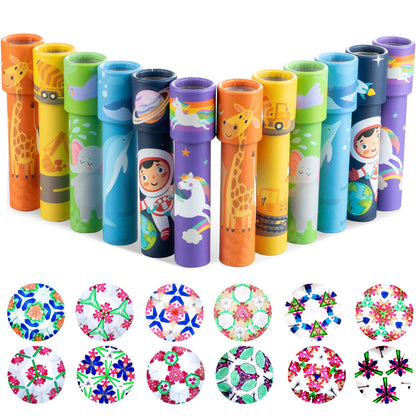 iKeelo 12PCS Classic Kaleidoscope - Return Gifts for Kids Birthday, Retro Educational Kaleidoscopes Toy, Party Favor, Gift Bag Filler, School Carnival Prize and Stocking Fillers