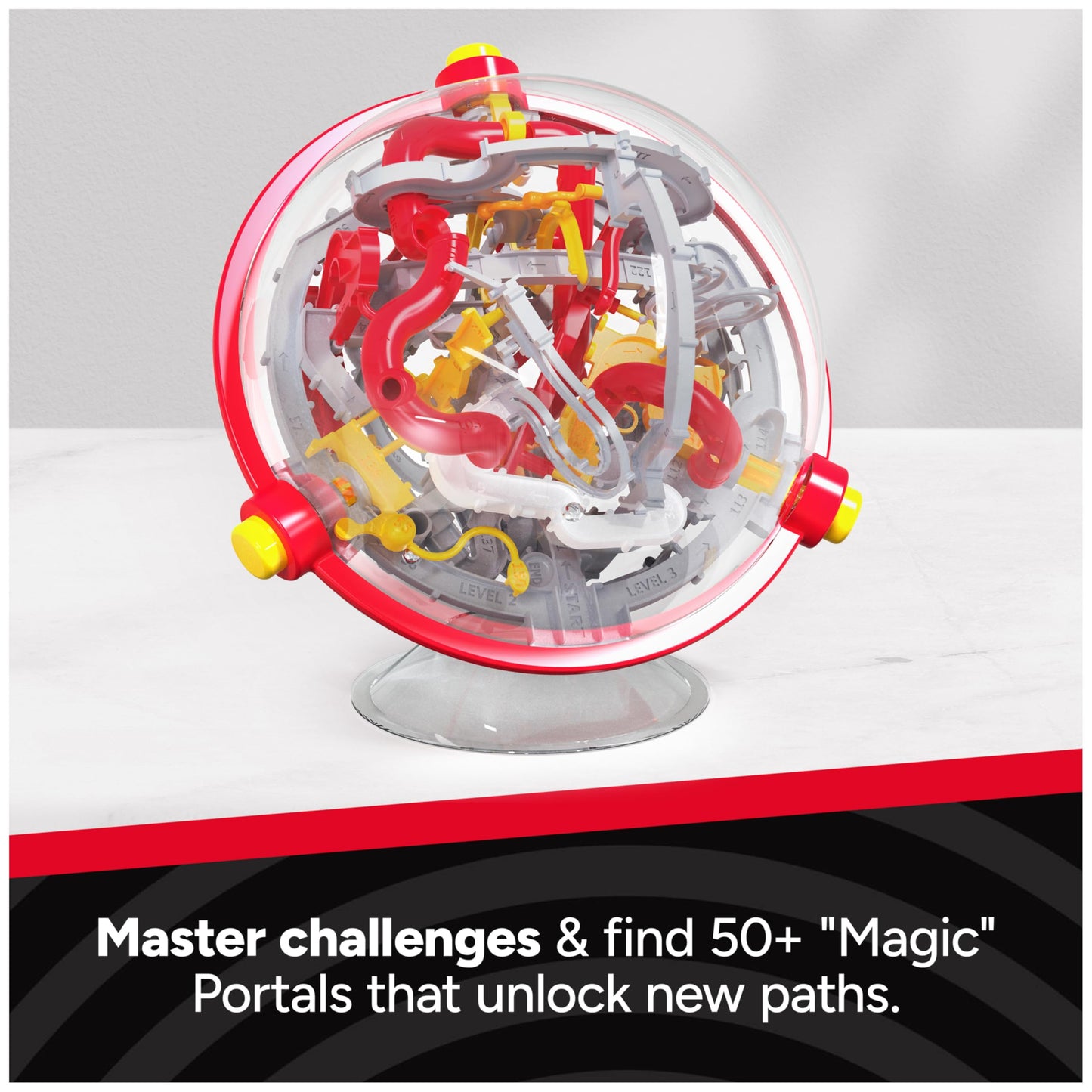 Perplexus Portal, 3D Puzzle Ball Maze Fidget Toys Kids’ Games Travel Games Puzzle Games Fidget Ball with 150 Obstacles, for Adults and Kids Aged 8 and up