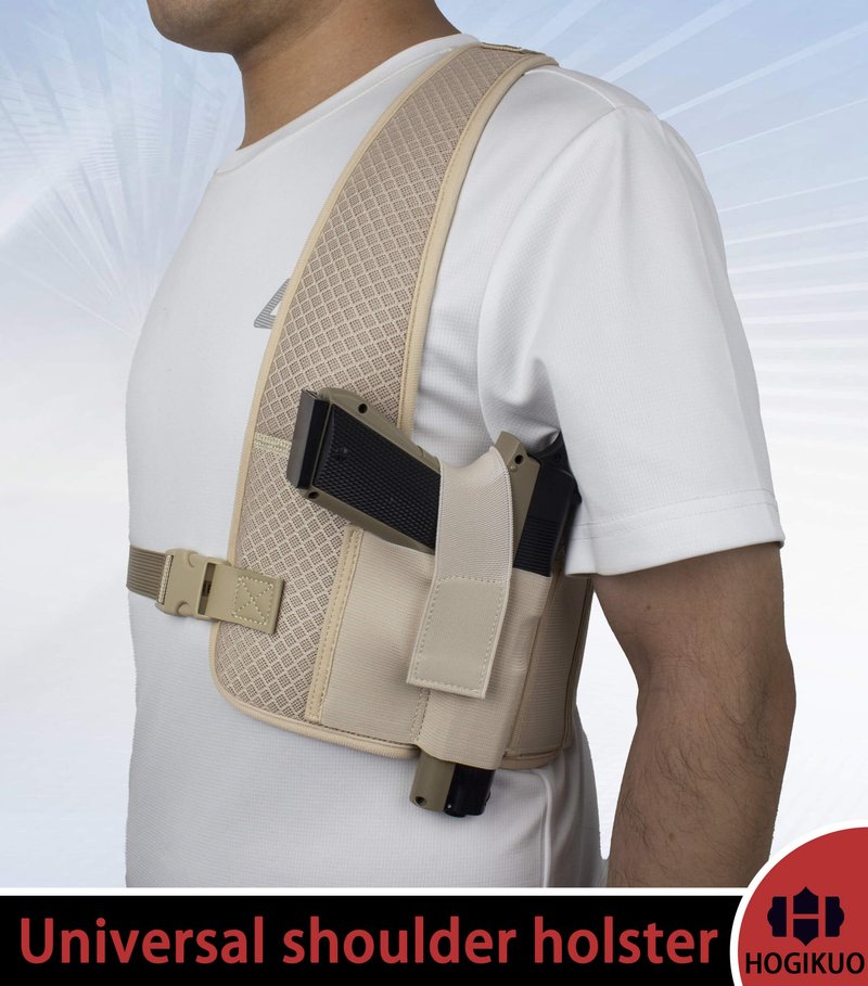 Universal Shoulder Holster for Men,Chest Holster for Pistols Fit 1911, Glock 17/19/23 and Most Kinds of Pistols- for Right Hand use