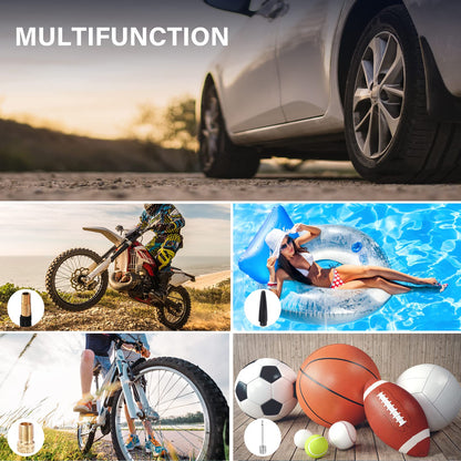 GSPSCN Portable Air Compressor Pump Tire Inflator with Digital Gauge, Heavy Duty Double Cylinder 12V Tire Pump 150 PSI with Tire Repair Kit and Toolbox for Auto,SUV,Off-Road,Truck,Bike (Blue)