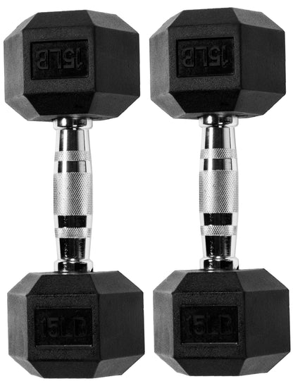Fitvids Fitvids Rubber Coated Hex Dumbbell Weight Set and Storage Rack, 100LBS, 150LBS or 200LBS Set, 5-20 lbs, 5-25 lbs, 10-30 lbs Pairs