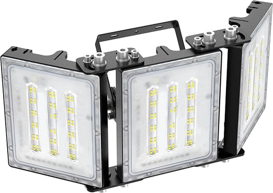 STASUN 150W LED Flood Light, Mini Series Outdoor Floodlight, 15000LM 6000K Daylight White, IP66 Waterproof, 3 Adjustable Heads, LED Exterior Flood Lights for Backyard, Driveway, Garage, Patio, Porch