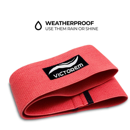 Victorem Hip Bands - Set of 3 - Thigh - Hip Resistance - Booty Exercise Resistance Bands - Low, Medium and Heavy Loop Set - Stretching, Lifting