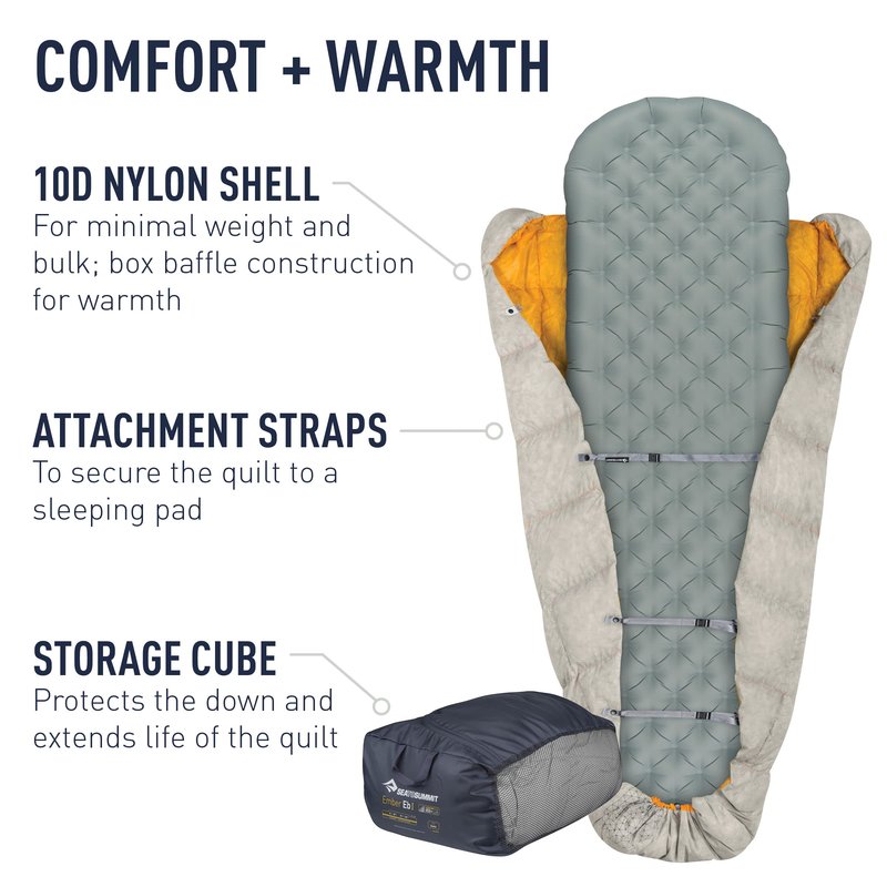 Sea to Summit Ember Ultralight Down Backpacking Quilt, 25-Degree, Regular
