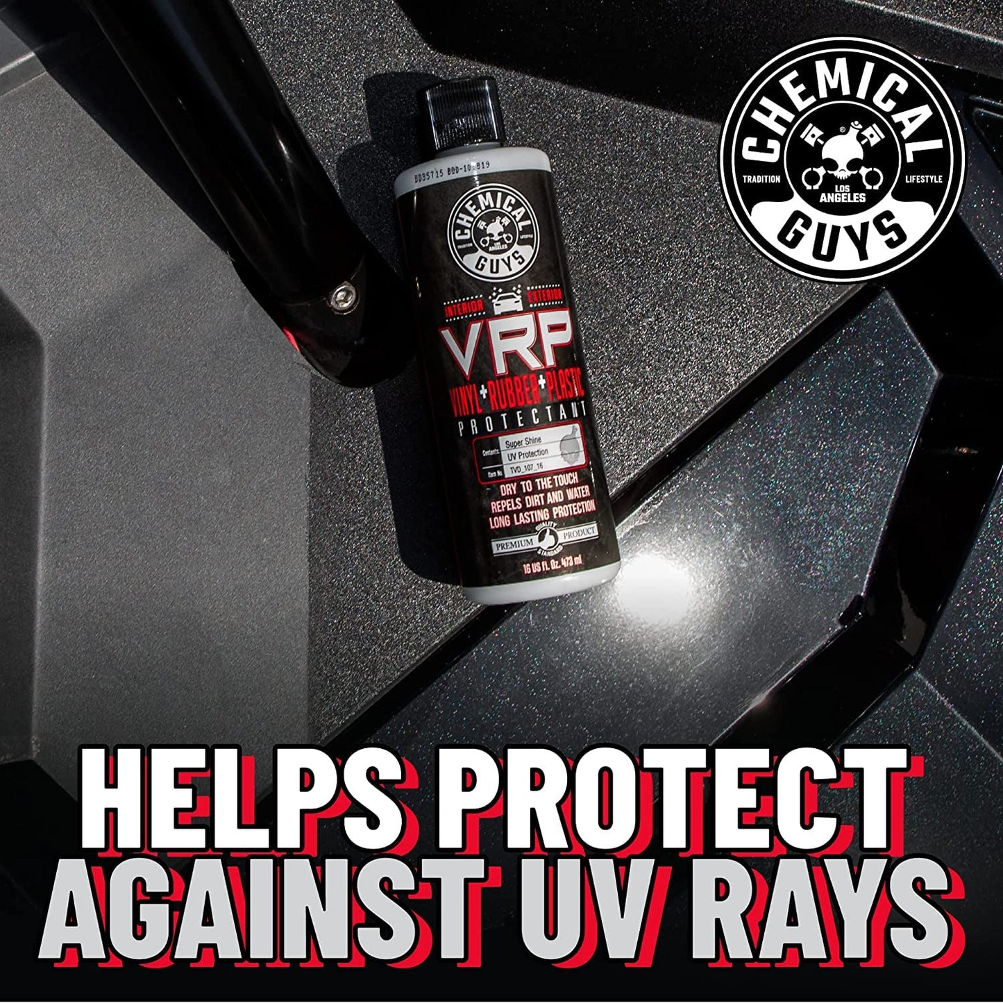 Chemical Guys TVD_107_32 VRP Vinyl, Rubber and Plastic Non-Greasy Dry-to-the-Touch Long Lasting Super Shine Dressing for Tires, Trim and More, Safe for Cars, Trucks, SUVs, RVs & More, 32 fl oz