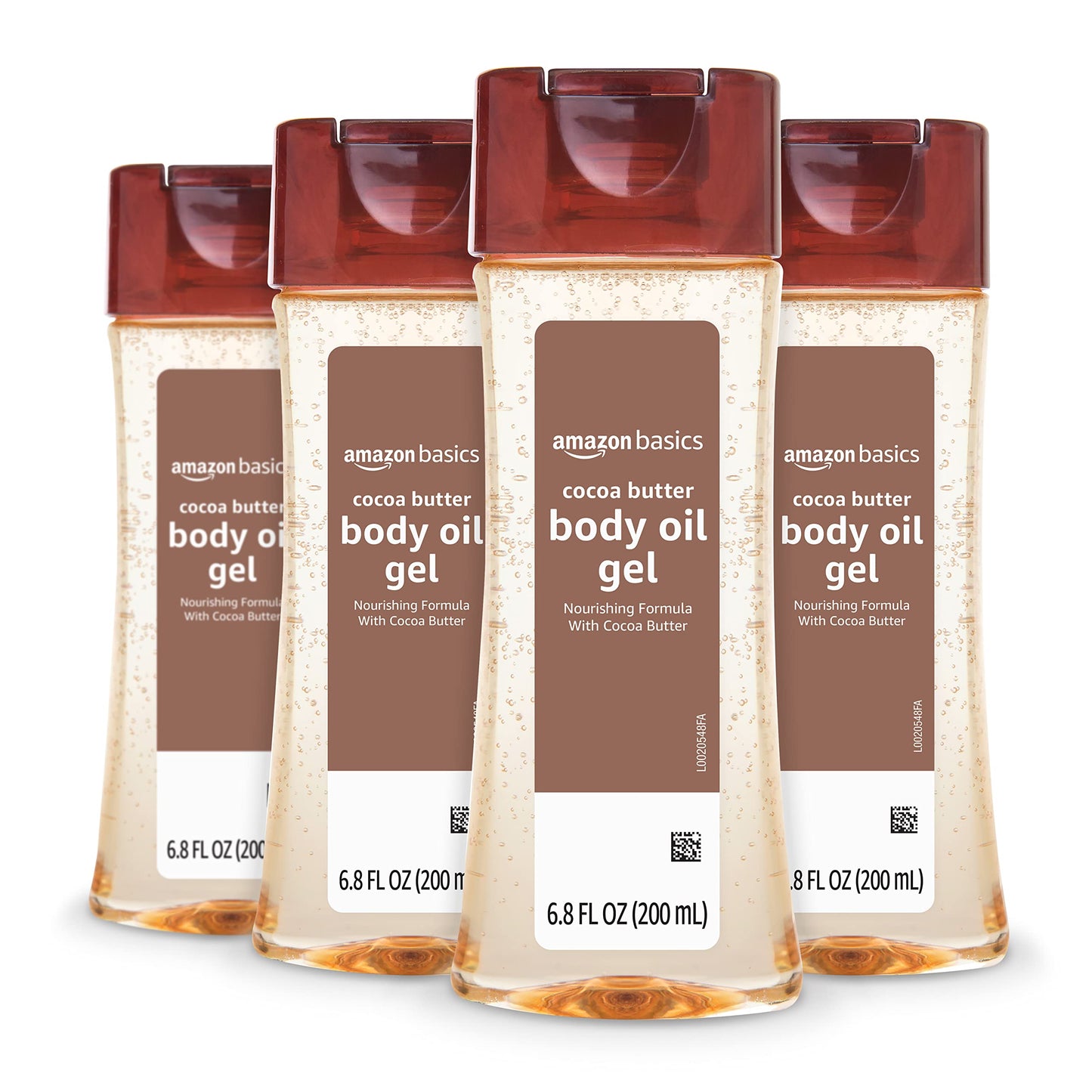 Amazon Basics Body Oil Gel with Cocoa Butter, Paraben Free, 6.8 Fl Oz (Pack of 1) (Previously Solimo)