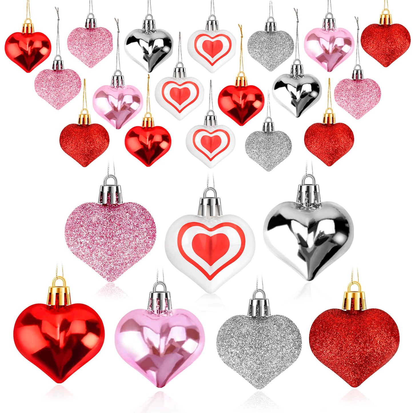 AKEROCK Valentines Day Door Decorations, 3D Heart Shaped Wooden Hanging Sign for Valentines Decorations or Wall Decor