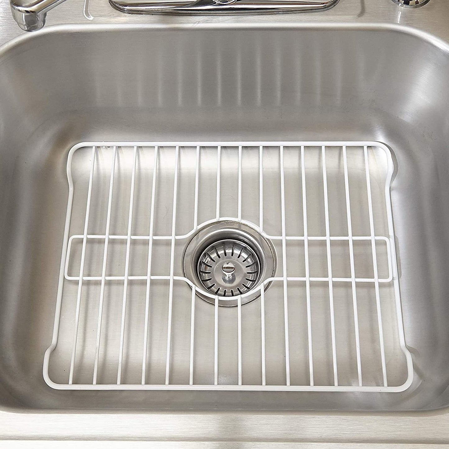 Better Houseware Sink Protector Prevents Scratches Sink Rack for Bottom of Sink White Sink Mat Sink Protectors for Kitchen Sink Metal 16x12.3x1