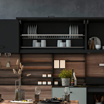 Emuca - Stainless Steel Dish Drying Rack for Standard 50 cm Width Kitchen Cabinet, Inner Width Module 435-470 mm