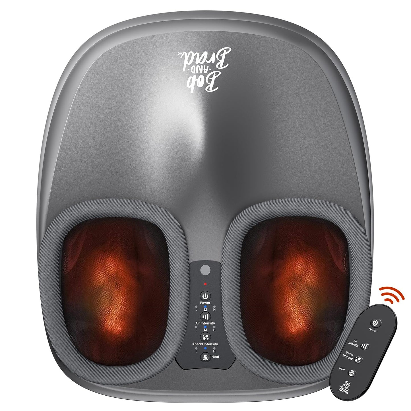 BOB AND BRAD Foot Massager with Heat and Remote, Shiatsu Deep Kneading Electric Feet Massager Machine for Plantar Fasciitis, Men Size 12